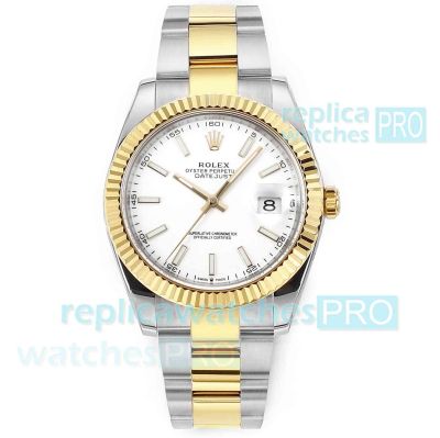 DD factory Swiss 3235 Rolex Datejust II replica watch white face 904L two-tone oyster watch 